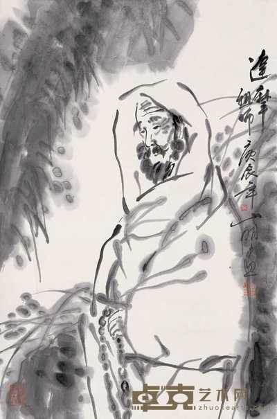 吴山明 达摩 立轴 68?44.5cm